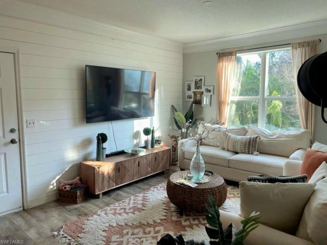 Living Room with Shiplap Wall