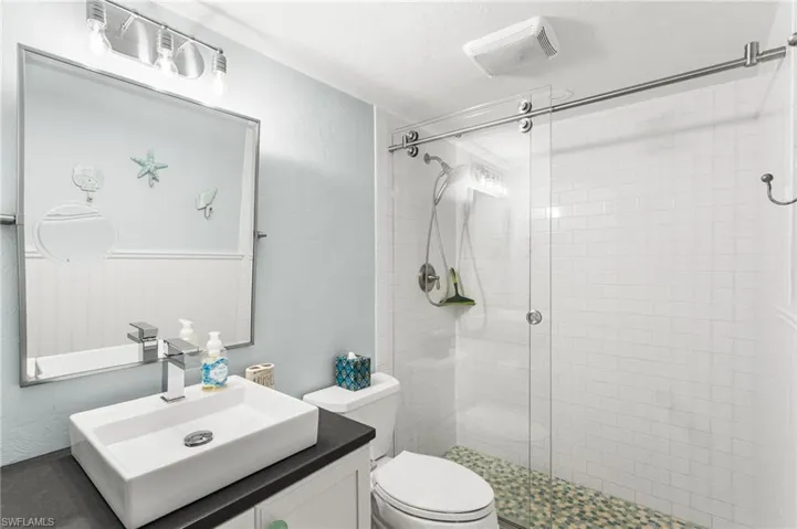 Beautifully renovated bathroom.
