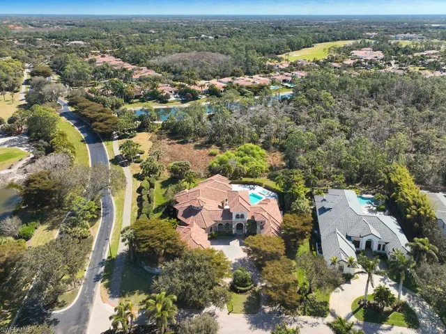 Aerial view of residential area