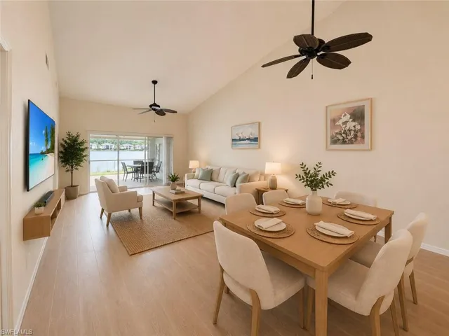 This is a staged photo to show you what you could do with this space.