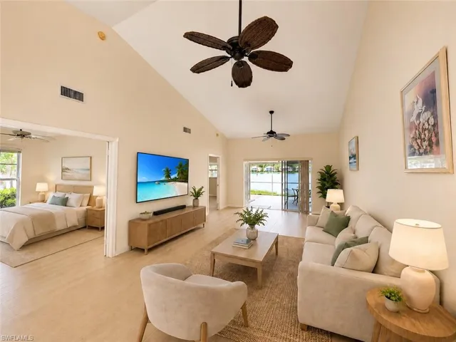 This is a staged photo to show you what you could do with this space.