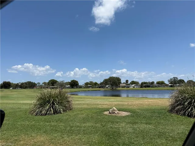 Water view on golf course