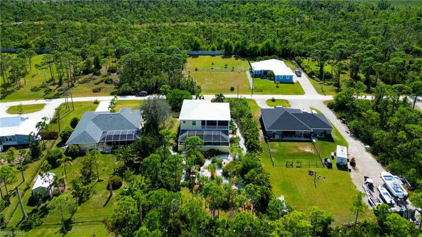 Birds eye view of property
