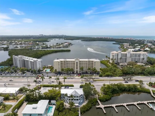 Bird's eye view of a large body of water