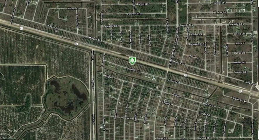 Aerial view of property's location
