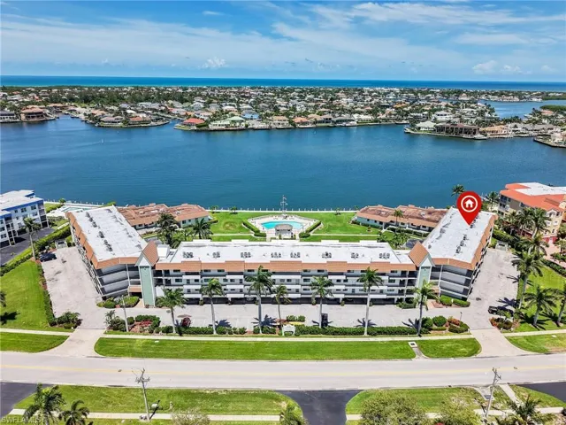 Aerial View of the Front View of the Building Overlooking the Bay