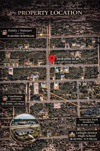 Aerial view of property's location