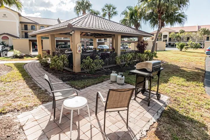Grill area and gazebo