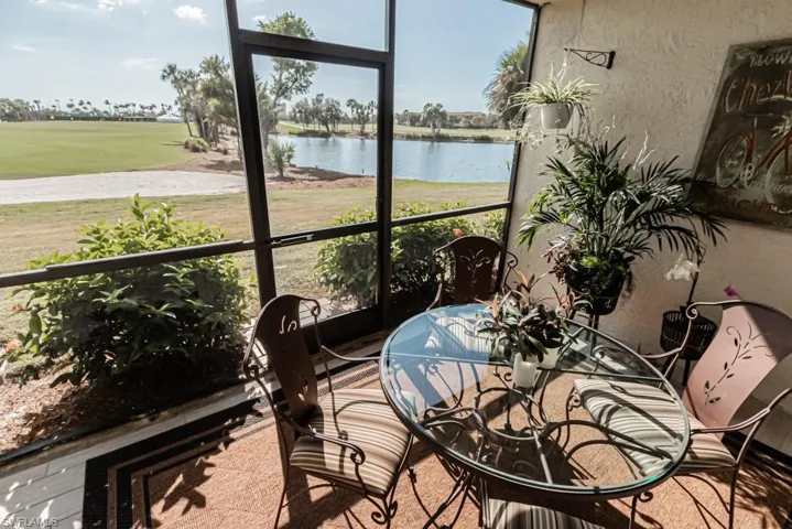 Lanai view of lake.