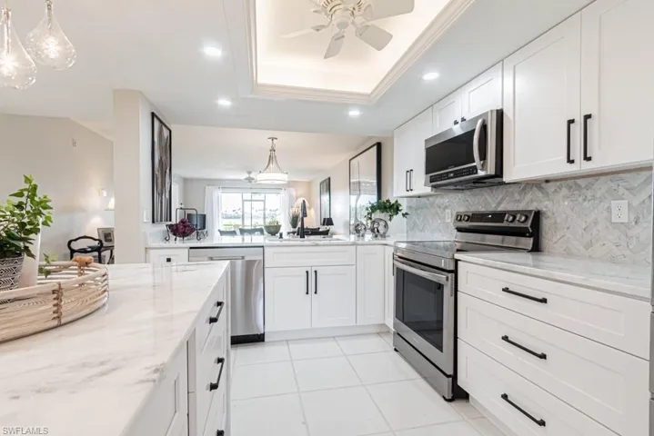 Kitchen overlooking great room.