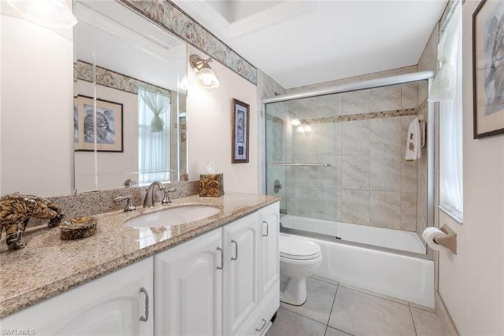 Guest Bathroom with new vanity and tile