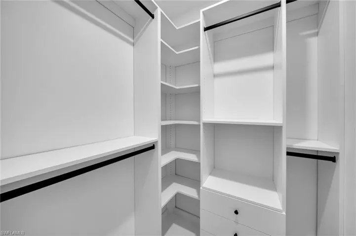 View of walk in closet