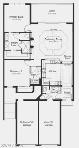 Additional Highlights Include: Fireplace, quartz countertops, appliances, gourmet kitchen cabinet selections, crown molding, and screened in covered lanai.