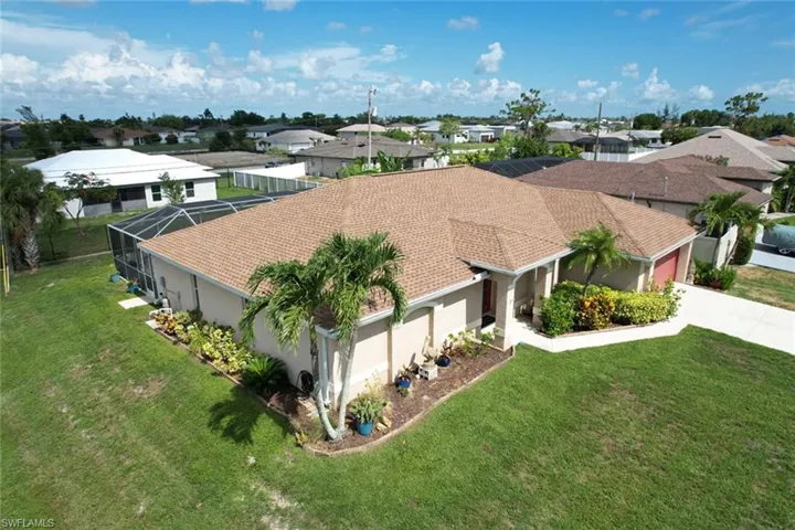 Aerial view of residential area