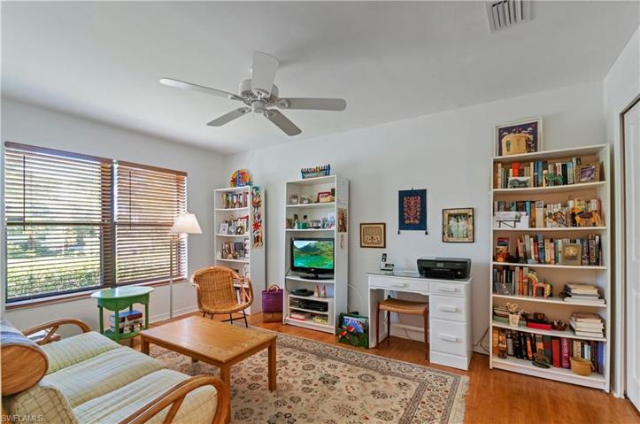 Guest bedroom being used as an office