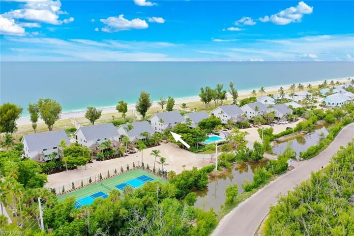 View of Beach Cottages Amenities and Beach.