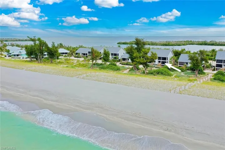 View from Beach looking towards Beach Cottages.