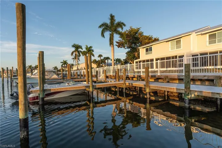Dock with a water view