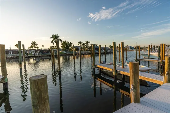 Dock with a water view