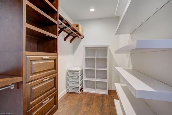 Master bedroom walk-in closet to left of room