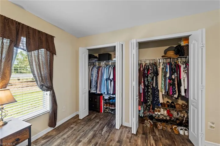 Master bedroom closet space