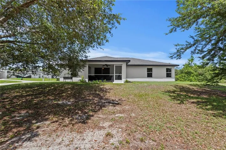 Rear view of home from back yard