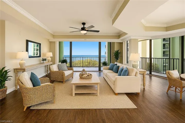 Virtual staged living room