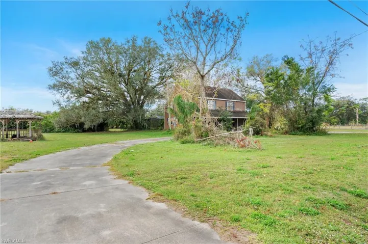 View of yard featuring a gazebo