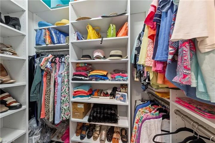 Walk-in custom Primary closet!