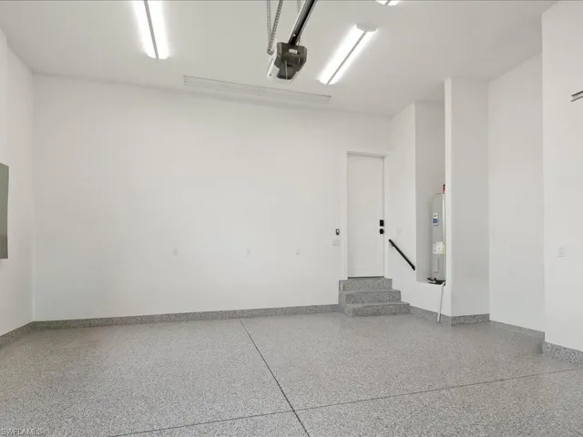 Spacious garage with clean finished presentation