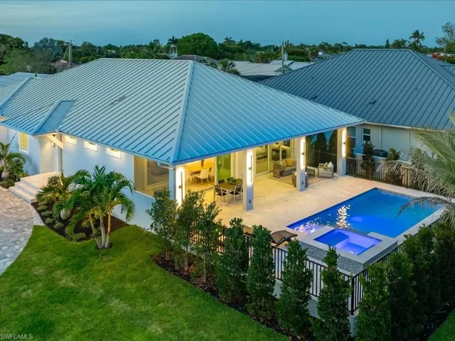 Aerial perspective showcasing the oversized corner homesite