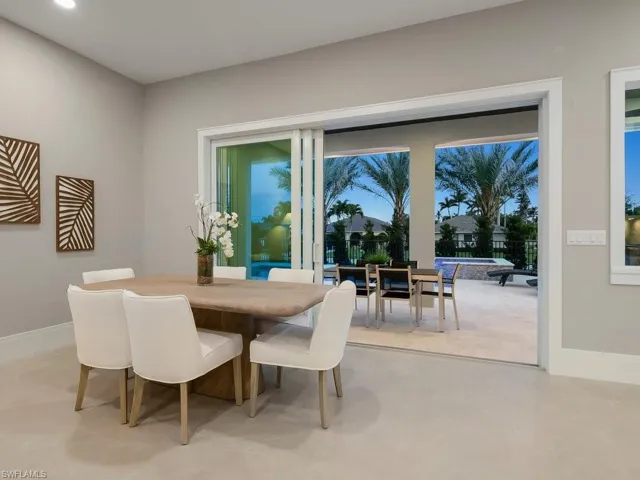 Dining space overlooking the outdoor entertaining areas