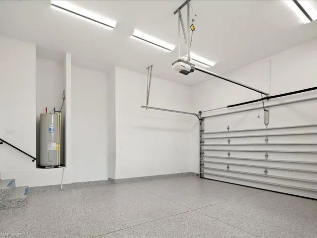Epoxy-finished garage with additional storage capacity