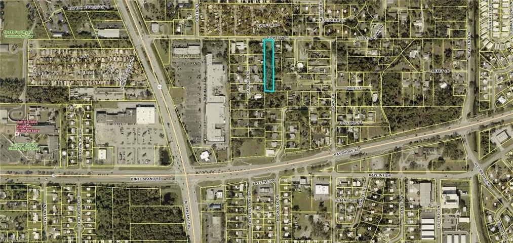 Map of property location with property parcel outlined