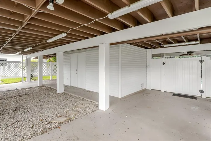 2 covered car ports, plus llarge utility room