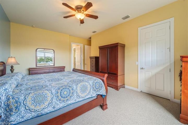 Spacious master features 2 large walk-in closets.