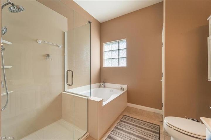 Separate tub and shower