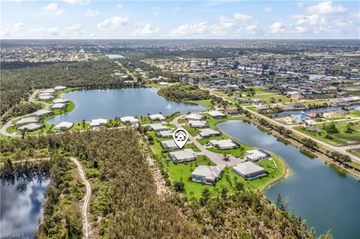 Aerial view with a water view Kismet Lakes
