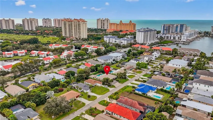 View of urban area featuring a large body of water