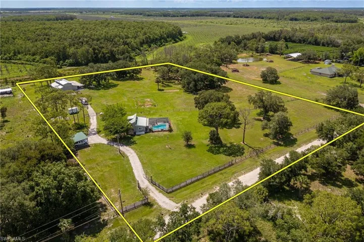 View of rural area with property parcel outlined
