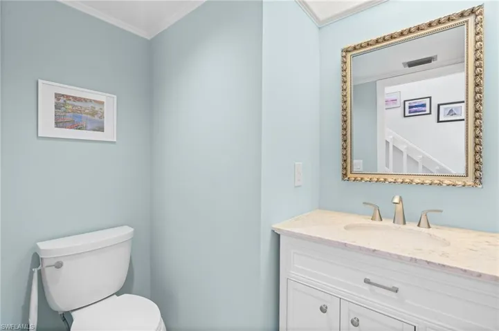 half bathroom located on the first floor