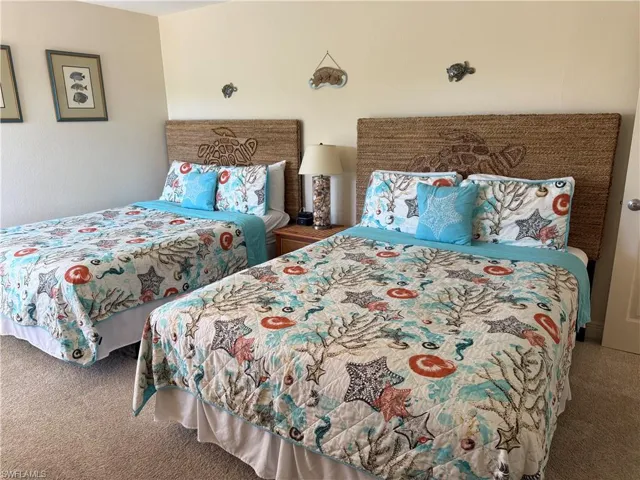 Bedroom featuring carpet