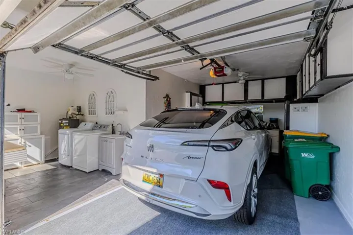 attached garage with lots of storage