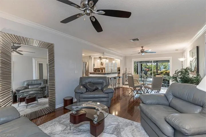 Great room into dining area