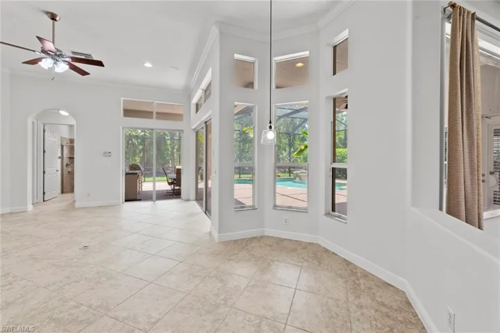 Breakfast room next to family room