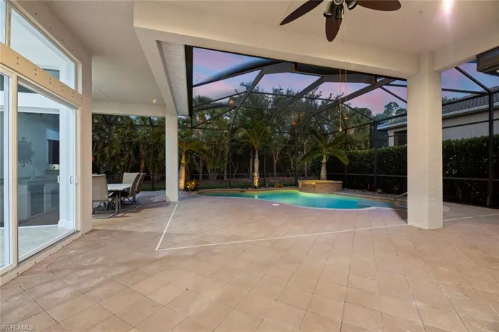 Covered area looking towards pool