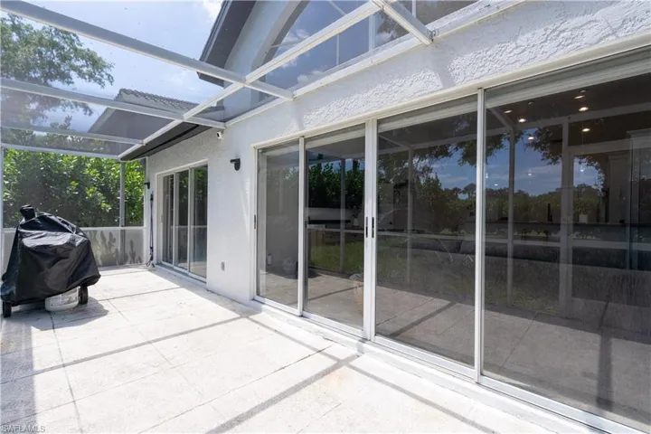 Easy access to patio from the Living Room and Primary Bedroom. Lots of space for outdoor cooking/gatherings.