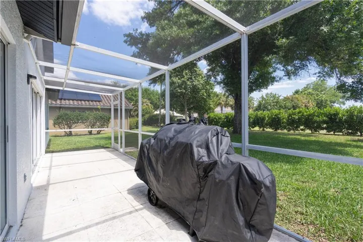 Grill comes with the home. Outdoor cooking/entertaining made easy.