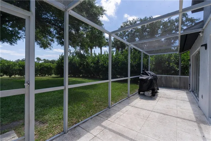 Screened in patio. Door entry to backyard for easy access.