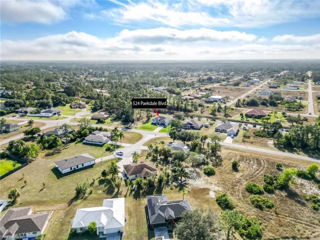 Birds eye view of property